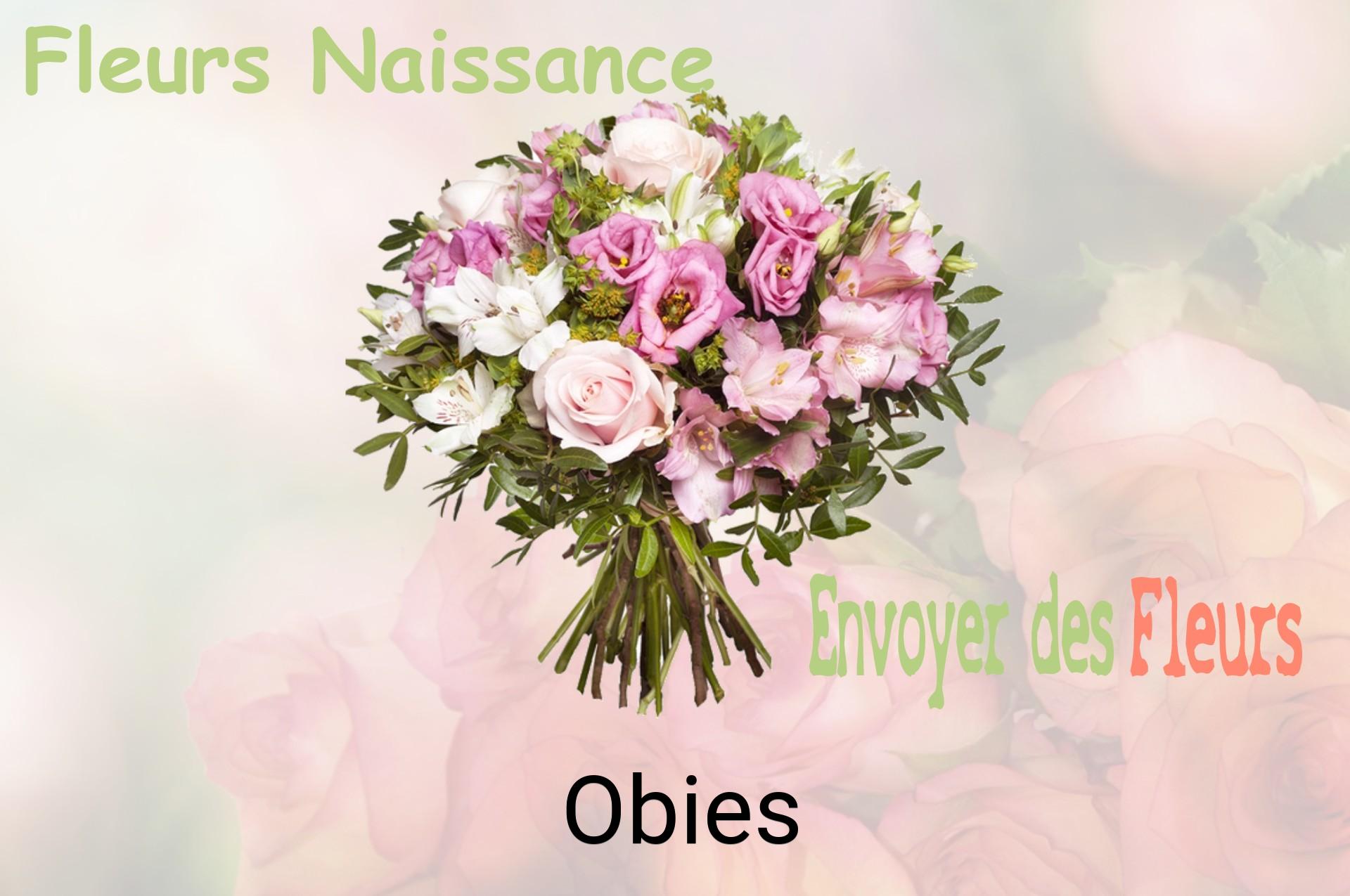 Bouquet de fleurs de naissance livré à Obies